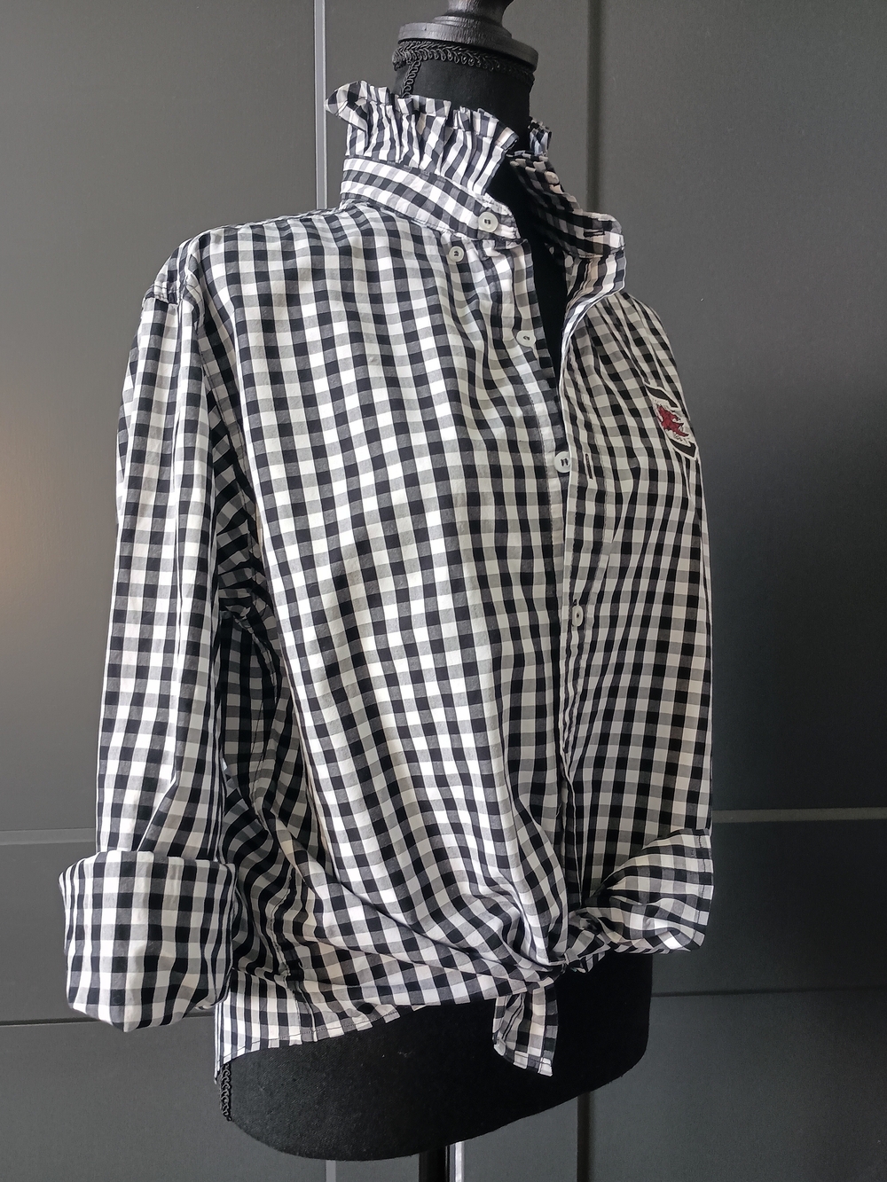 Upcycled Women's USC Ruffle Collar Shirt #100 - Picture 6 of 9